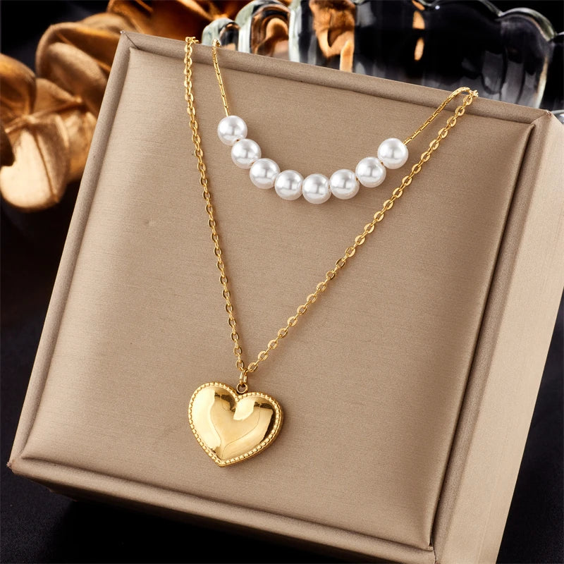 Stainless Steel Heart Eye Butterfly Pendant