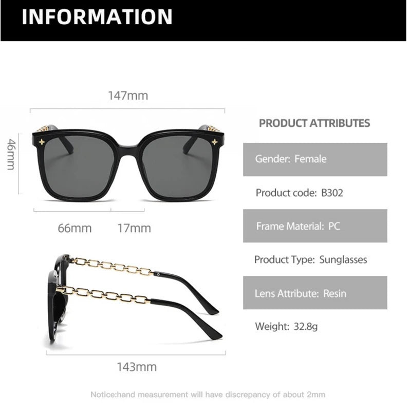 Luxury Large Frame Sunglasses UV400