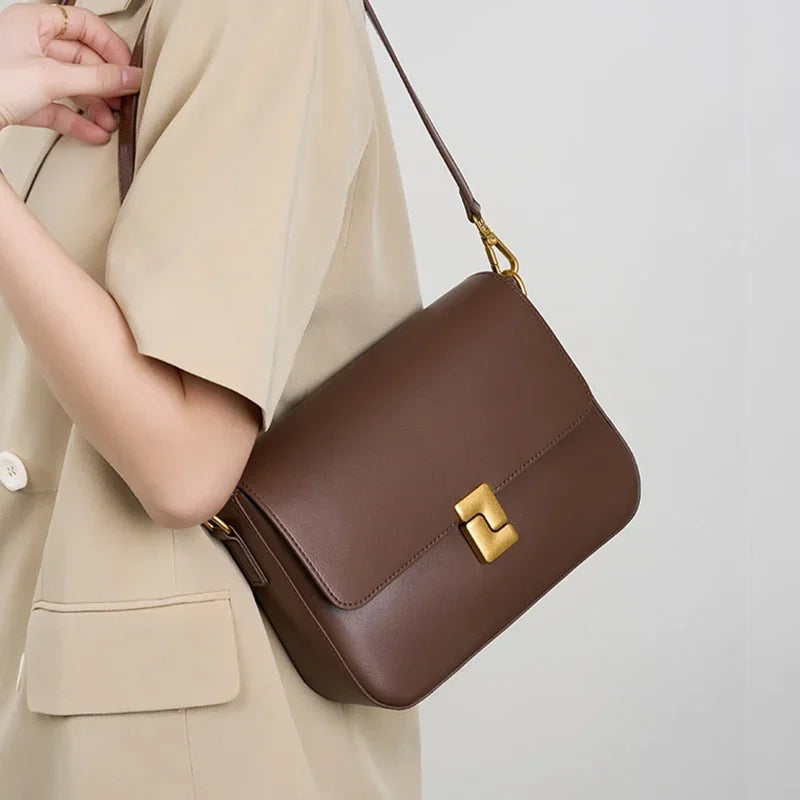 Cowhide Genuine Leather Crossbody Bag