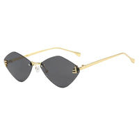 Thumbnail for Trendy Rimless Diamond-shaped Sunglass