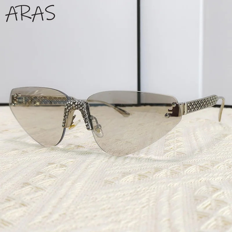 Cat Eye Rimless Sunglass