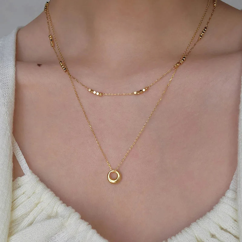 Minimalist Stainless Steel Gold Plated Pandent