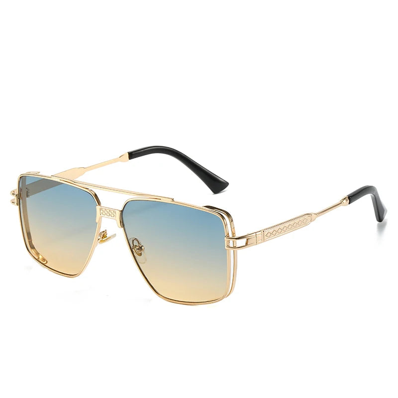 Gradient Square Rimless Sunglasses