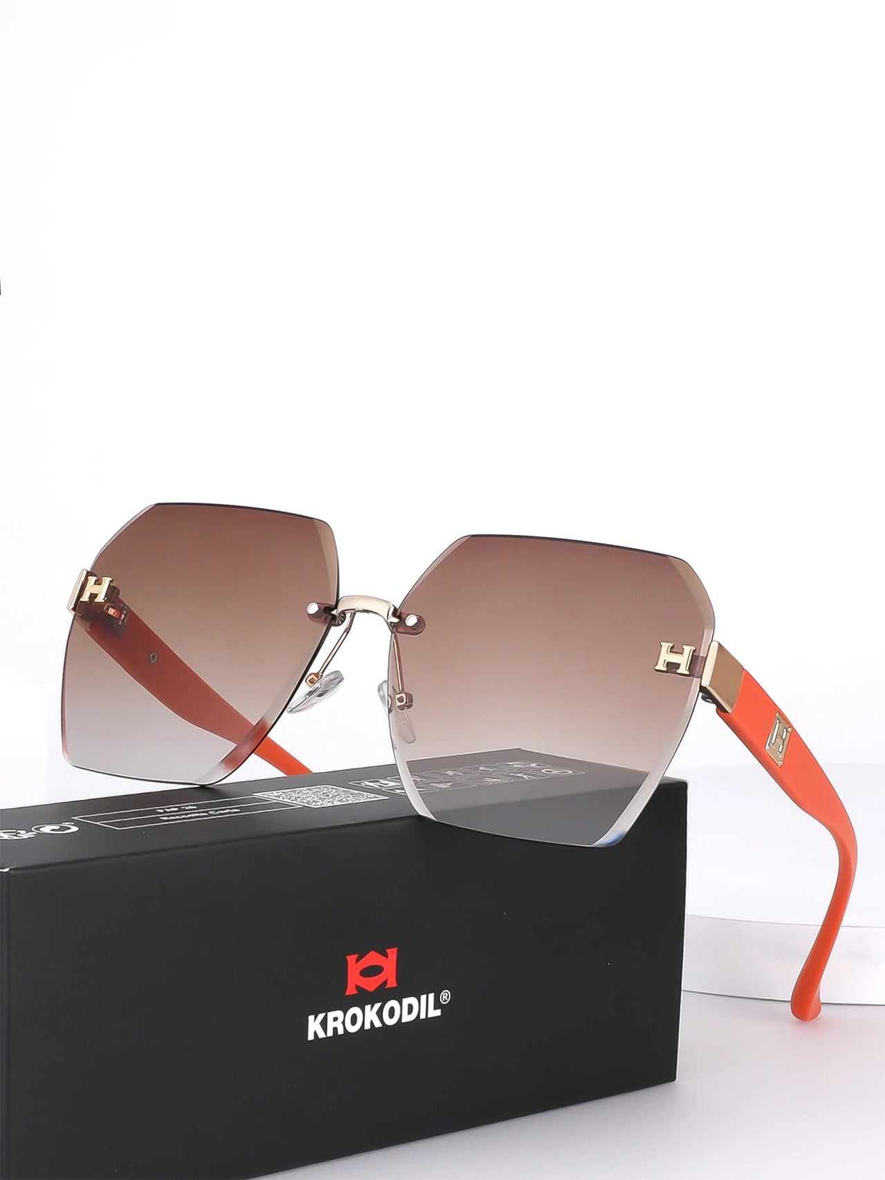 Luxury Retro Square Big Frame Glass