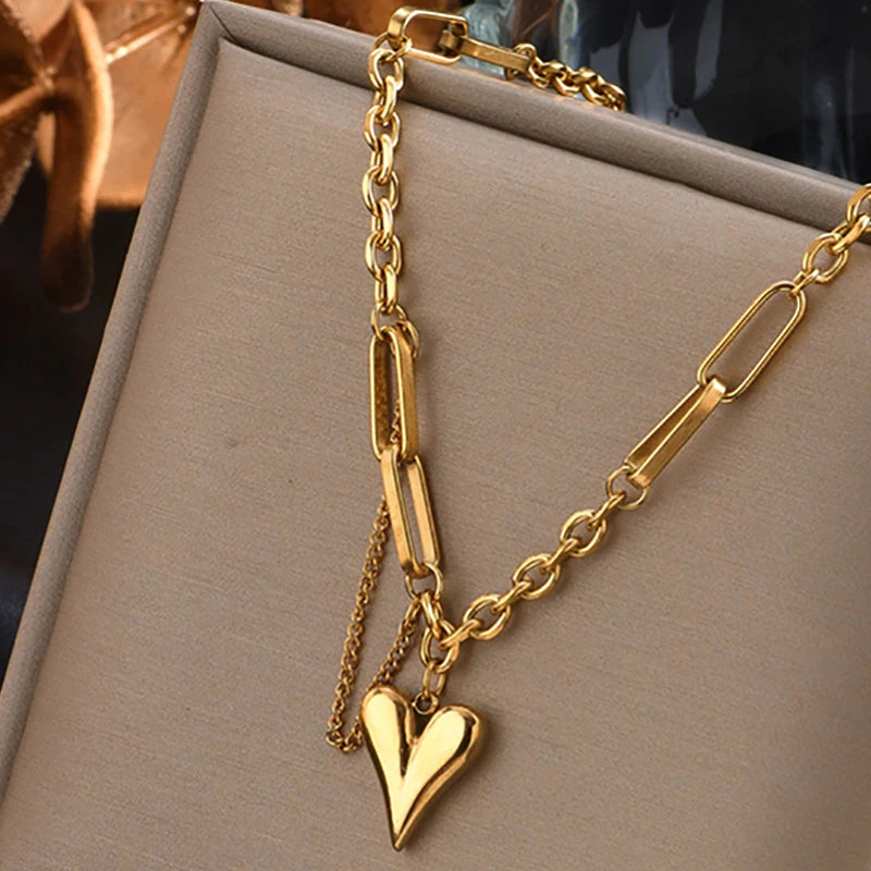 316L Stainless Steel Love Heart Pendant