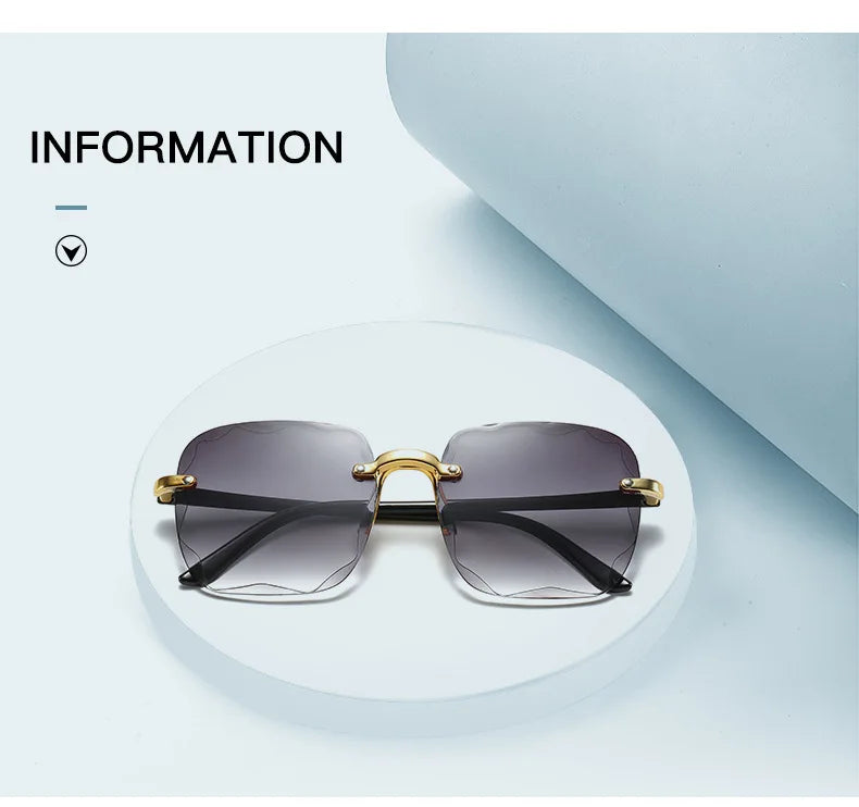Square Rimless Sunglass