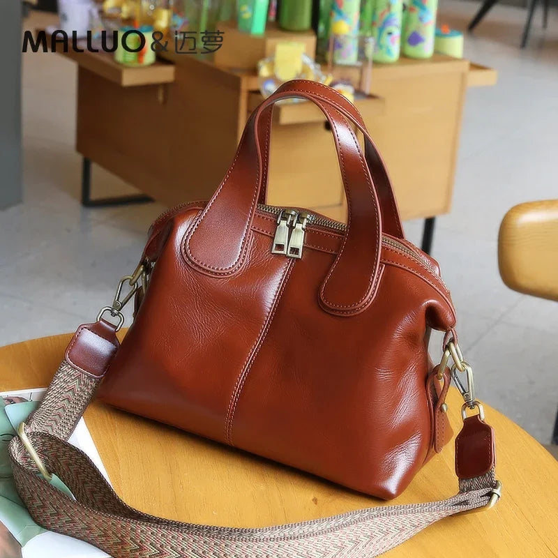 Retro Cowhide Genuine Leather Bag