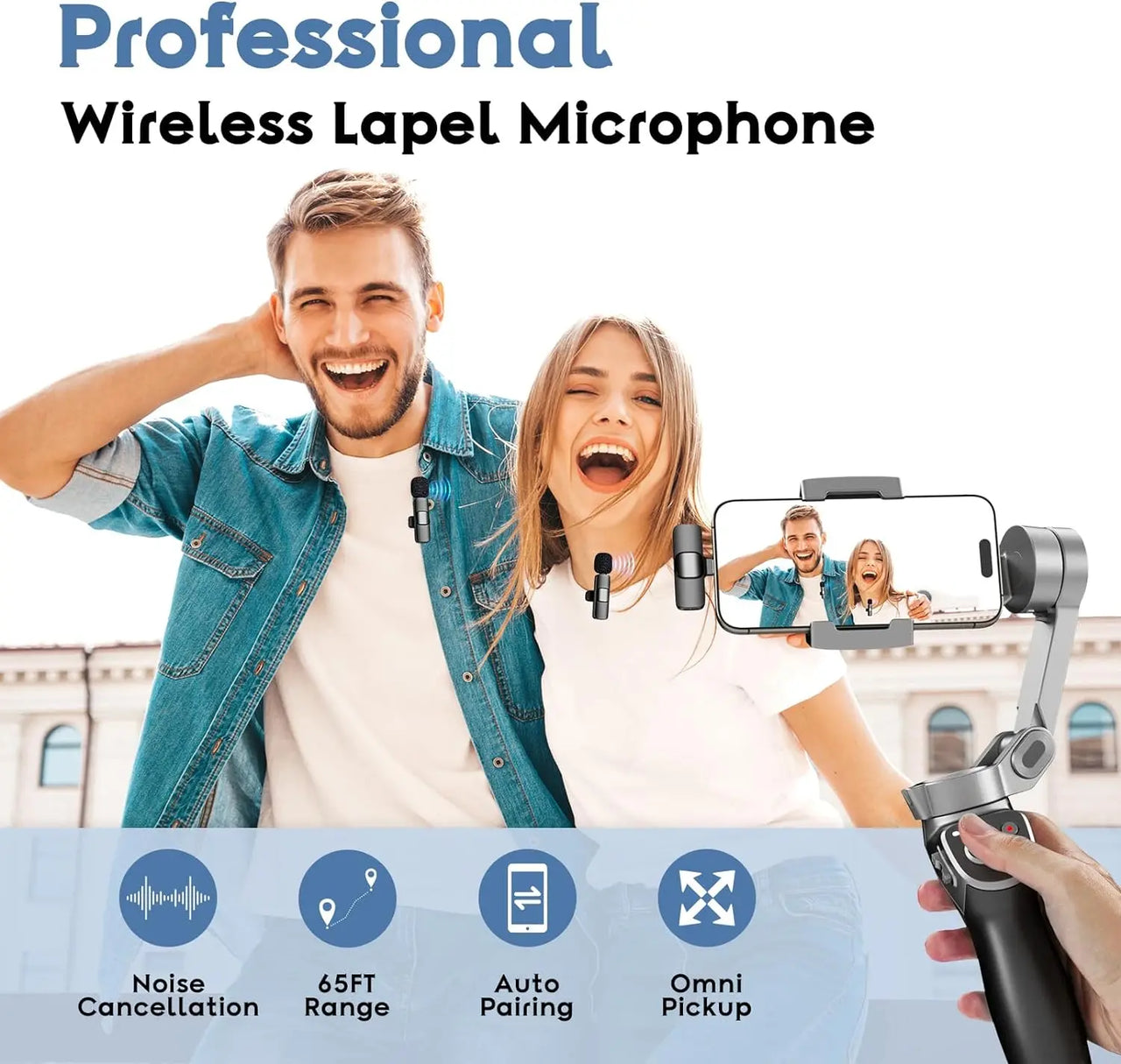 Professional Wireless Recording Mic for Interview & Podcast