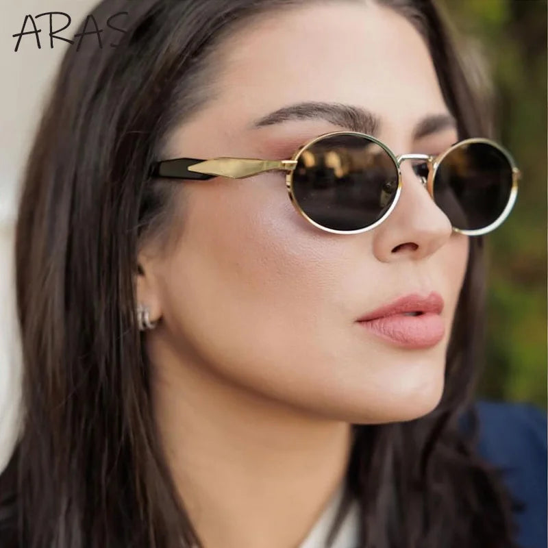Small Oval Metal Sunglass