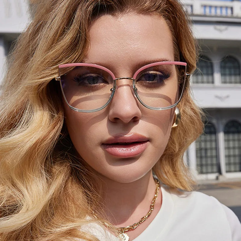 Retro Cat Eye Anti Blue Light Glass