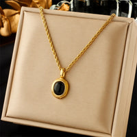 Thumbnail for Stainless Steel Turtle Pearl Necklace