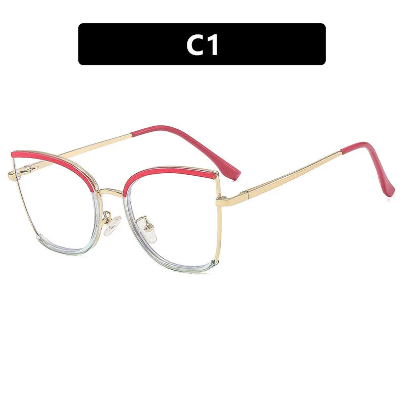 Retro Cat Eye Anti Blue Light Glass