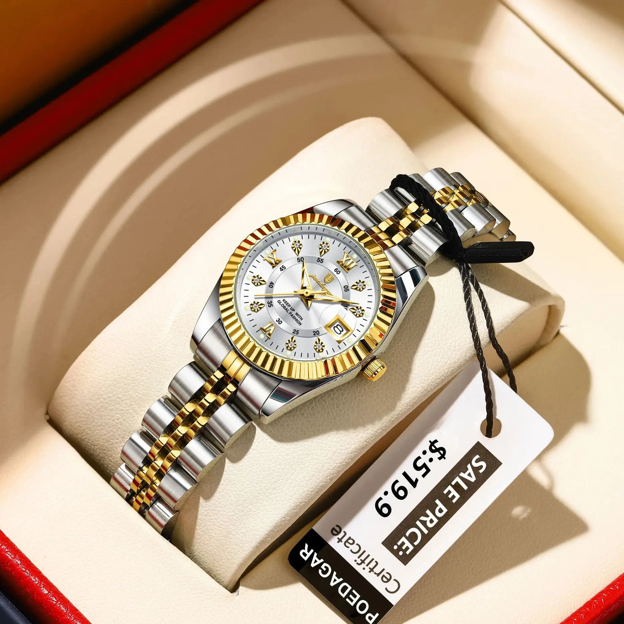 Luminous Date Watch Stainless