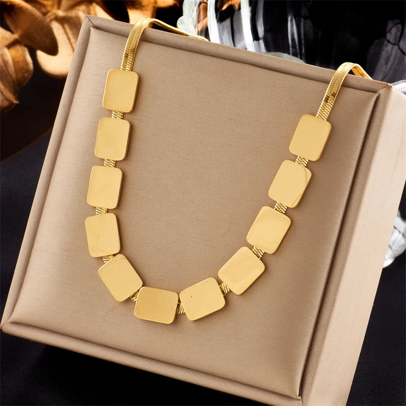 Stainless Steel Geometric Necklaces