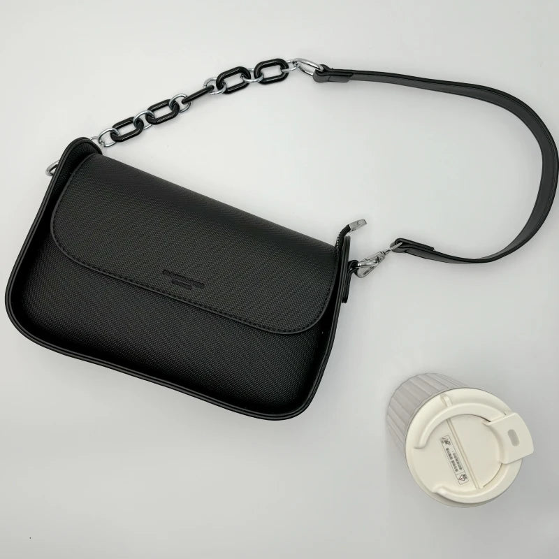 Dual Straps Flap Shoulder Messenger Bag