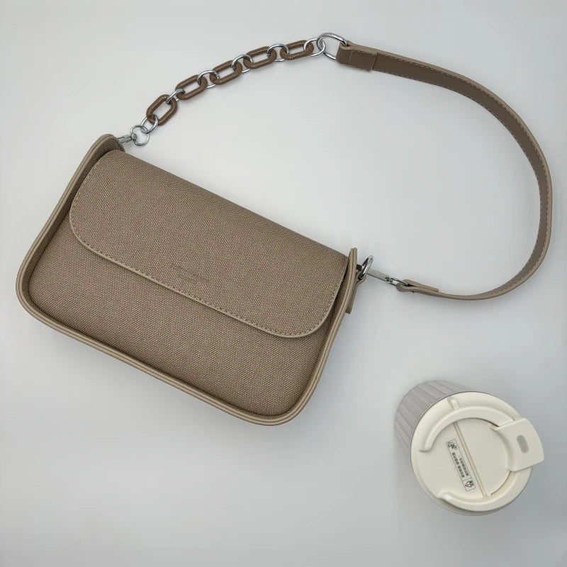 Dual Straps Flap Shoulder Messenger Bag