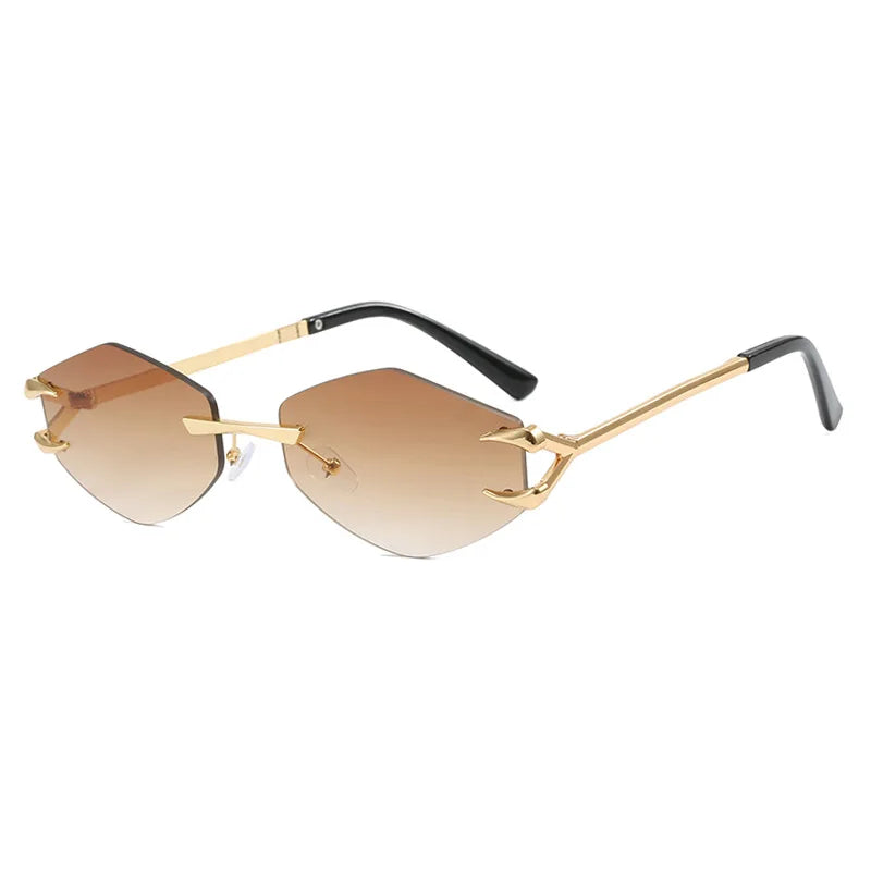 Stylish Rimless Polygon Sunglass
