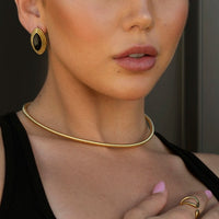 Thumbnail for Stainless Steel Metal Texture Cuff Necklace