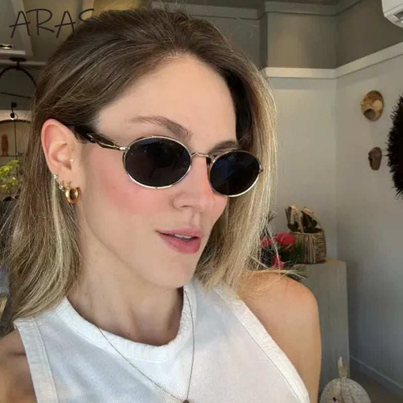 Small Oval Metal Sunglass