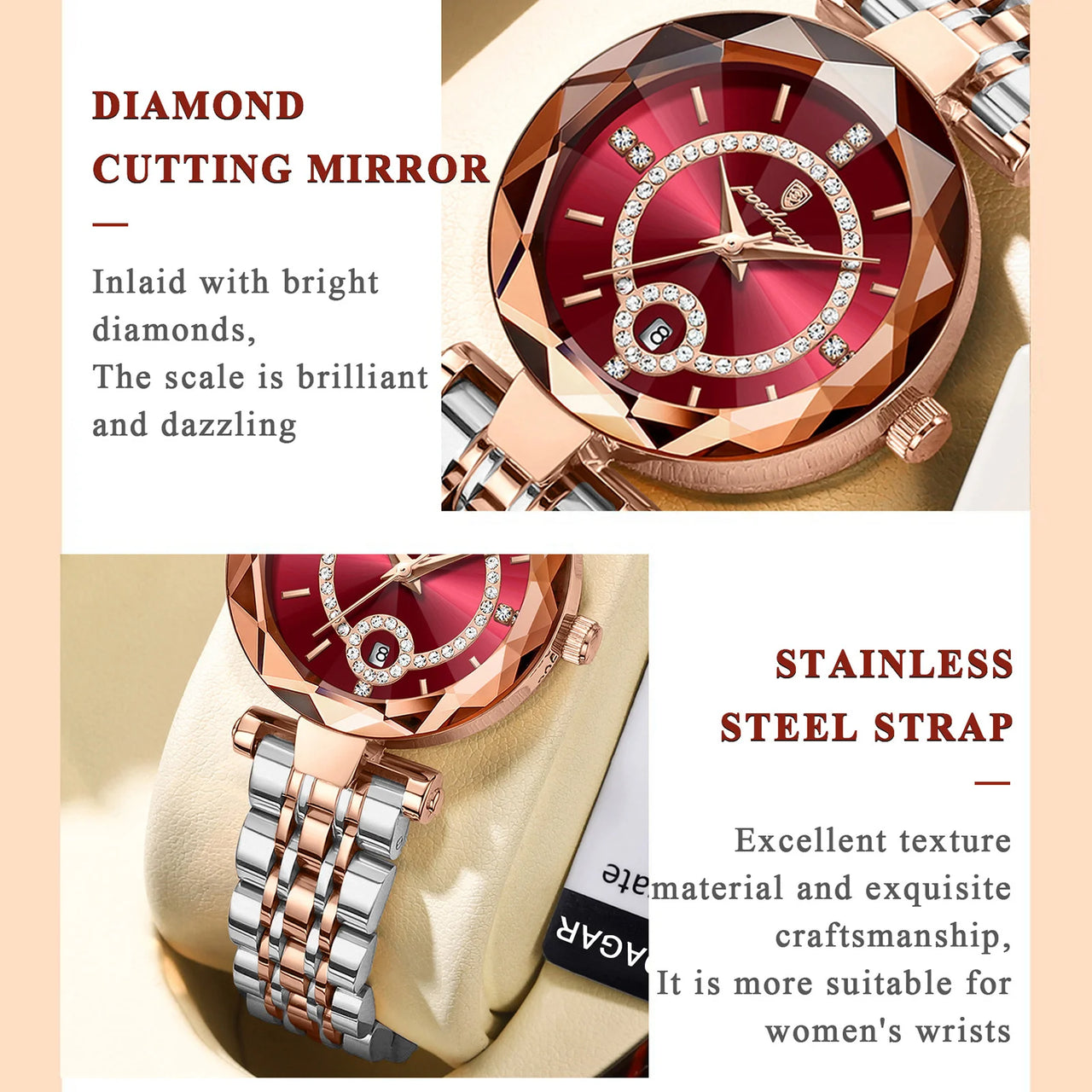 Stainless Steel Waterproof Watch
