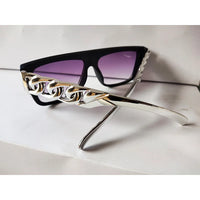 Thumbnail for Hip Hop Punk Gold Necklace Sunglass