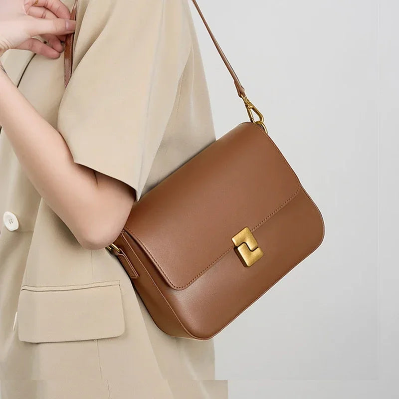 Cowhide Genuine Leather Crossbody Bag