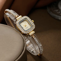 Thumbnail for Minimalist square dial alloy quartz watch