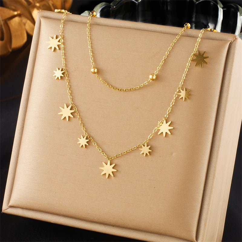 Stainless Steel Irregular Twig Pearl Pendant