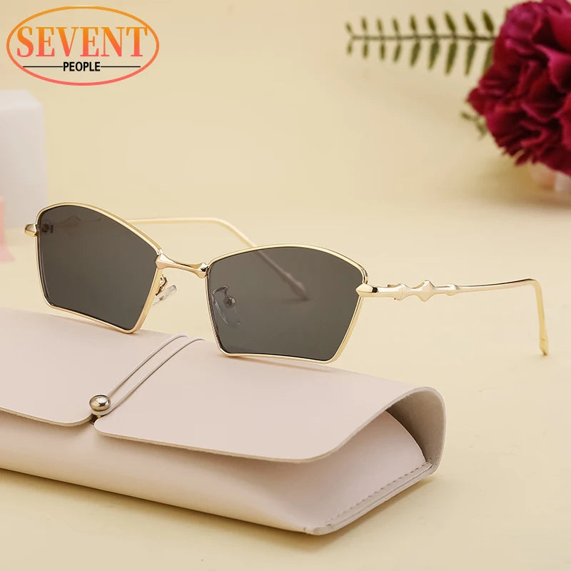 Metal Frame Rectangle Sunglass