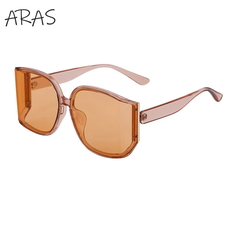 Oversized Curved Sunglass