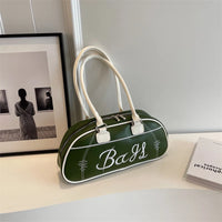 Thumbnail for Embroidery Solid Color Long Handle Boston Bag