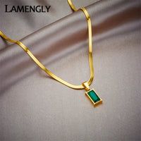 Thumbnail for Stainless Steel Geometric Crystal Pendant