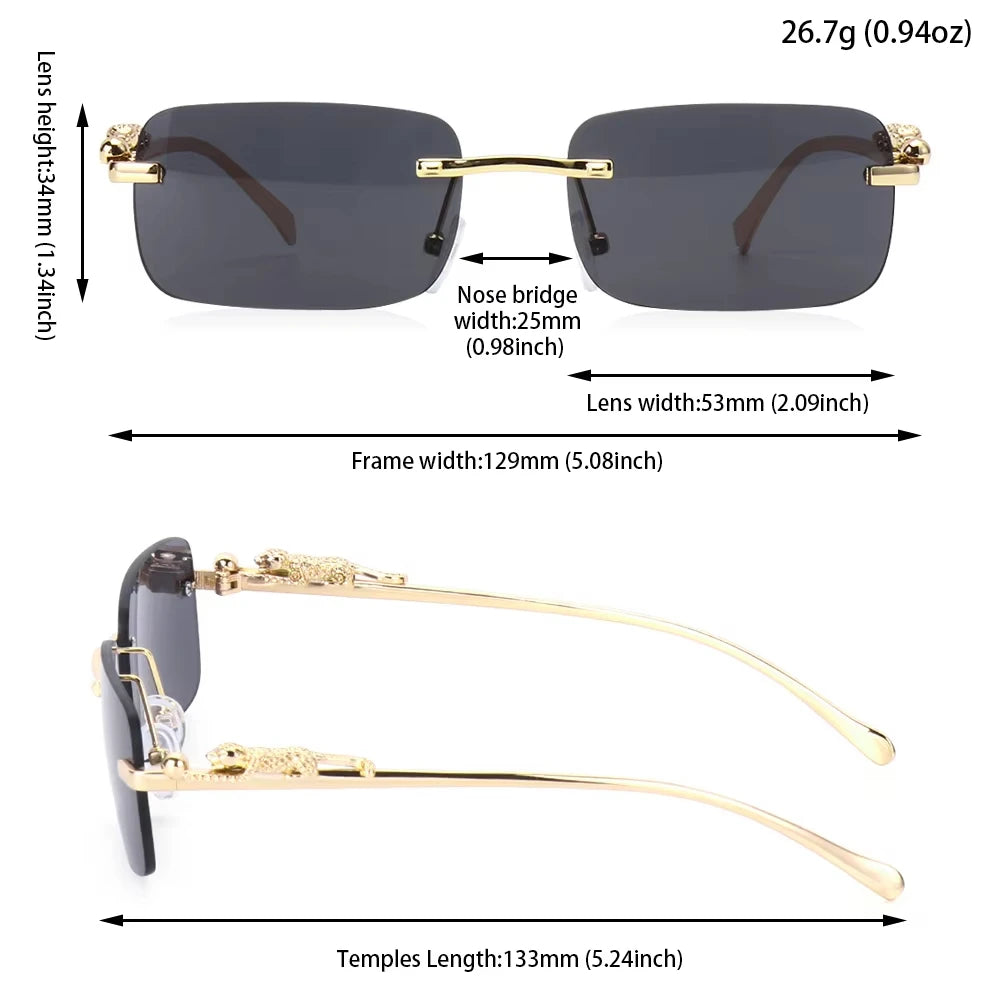 Square Rimless Sunglass