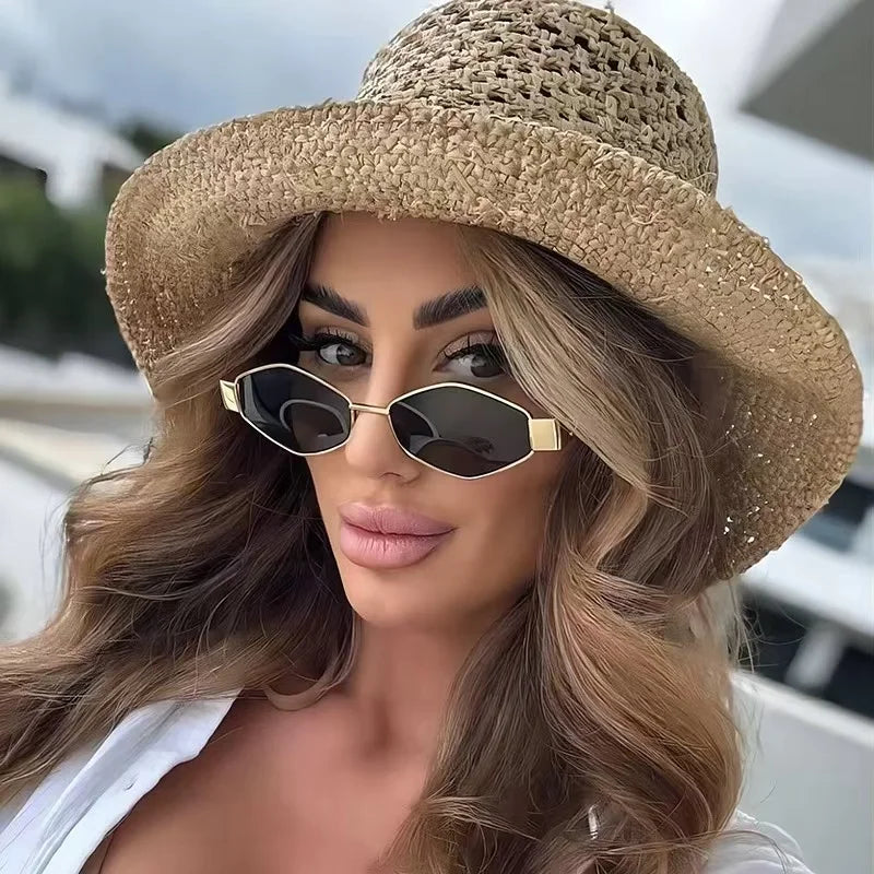 Metal Small Frame Polygonal Sunglass