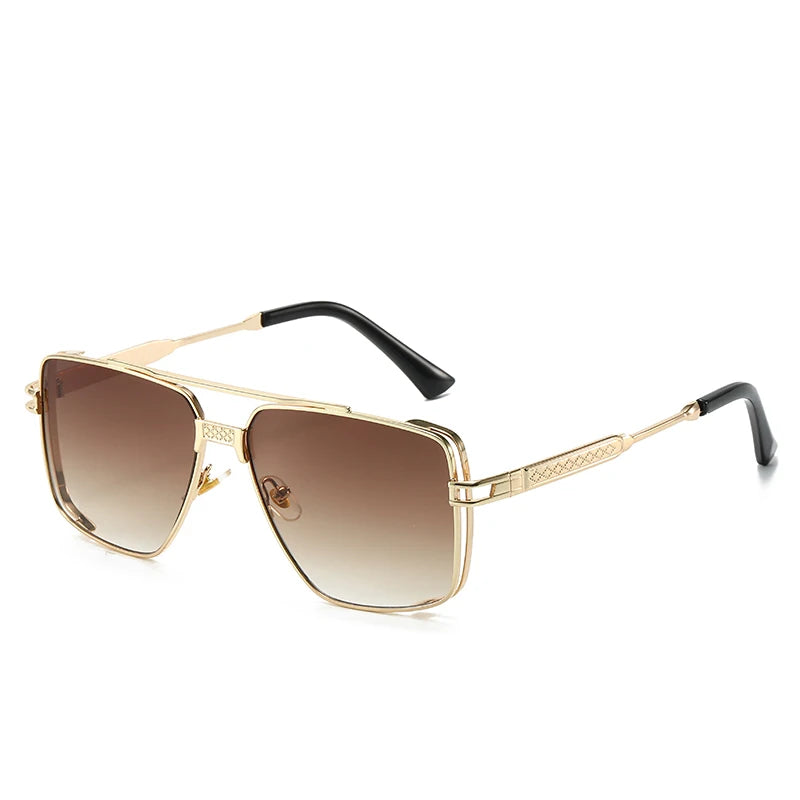Gradient Square Rimless Sunglasses