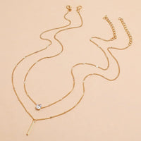 Thumbnail for Stainless steel multilayer AAA Zircon necklace