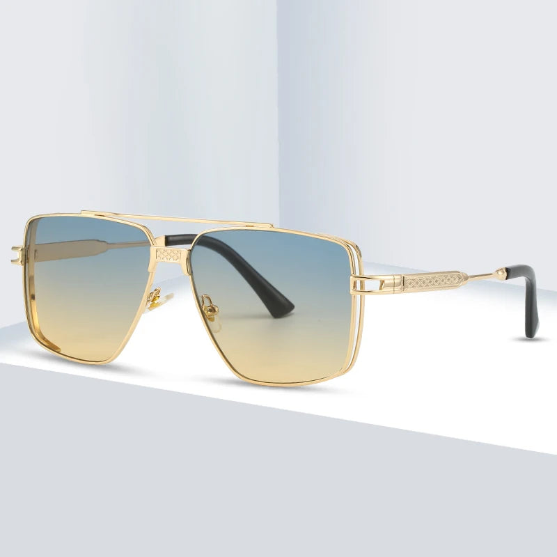 Gradient Square Rimless Sunglasses