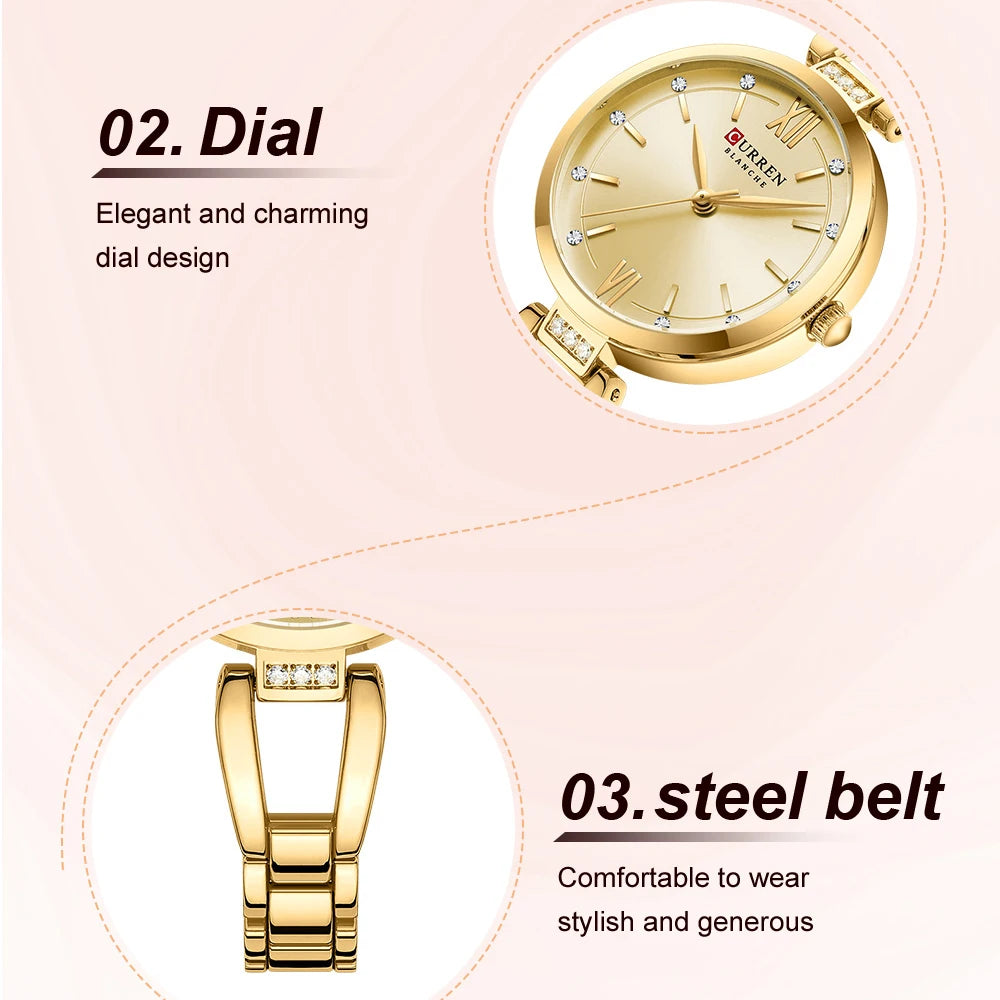 Rhinestones Stainless Steel watch