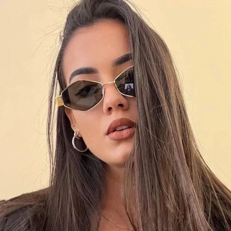 Metal Small Frame Polygonal Sunglass