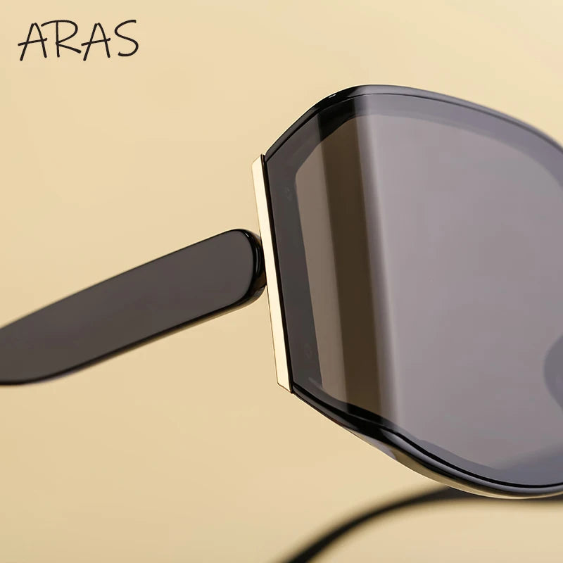 Oversized Curved Sunglass