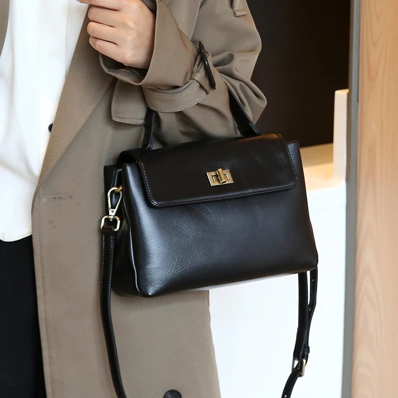 Cowhide Genuine Leather Tote Bag