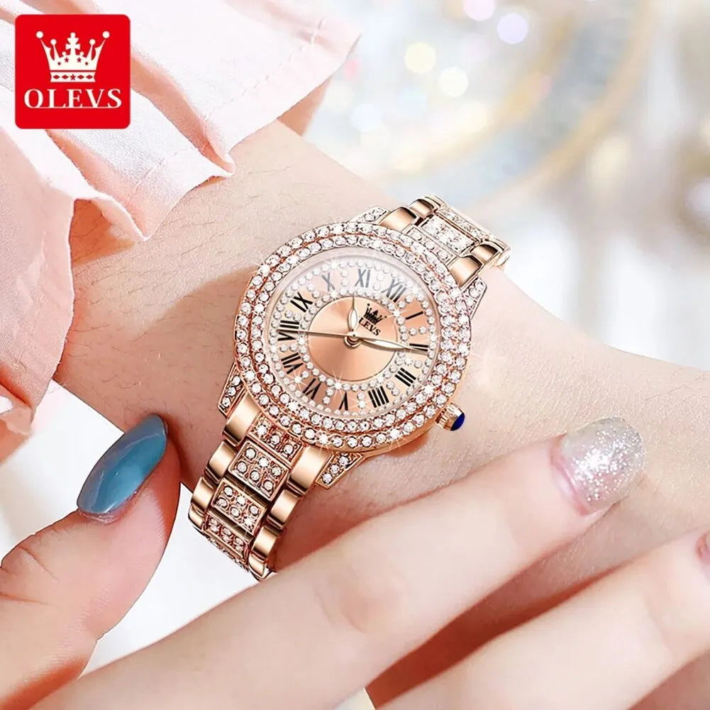 Gold Stainless Steel Waterproof Watch