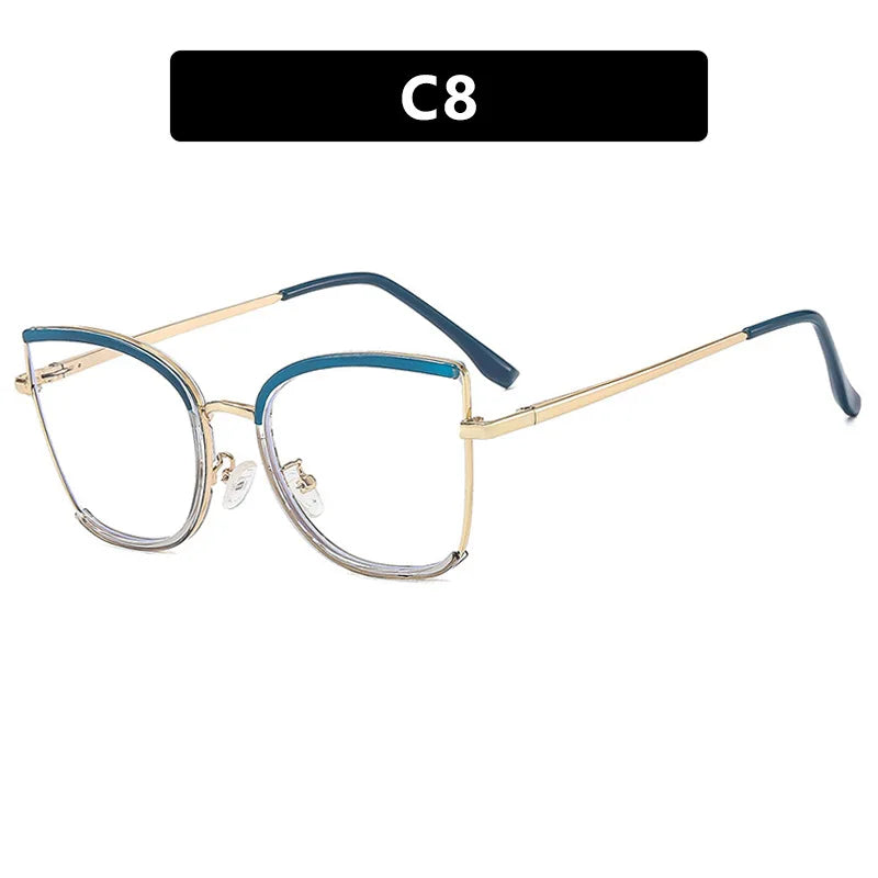 Retro Cat Eye Anti Blue Light Glass