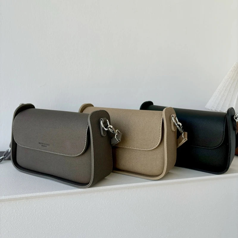Dual Straps Flap Shoulder Messenger Bag