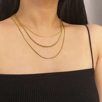 Thumbnail for 18K Gold Plated Titanium steel Chain Necklace