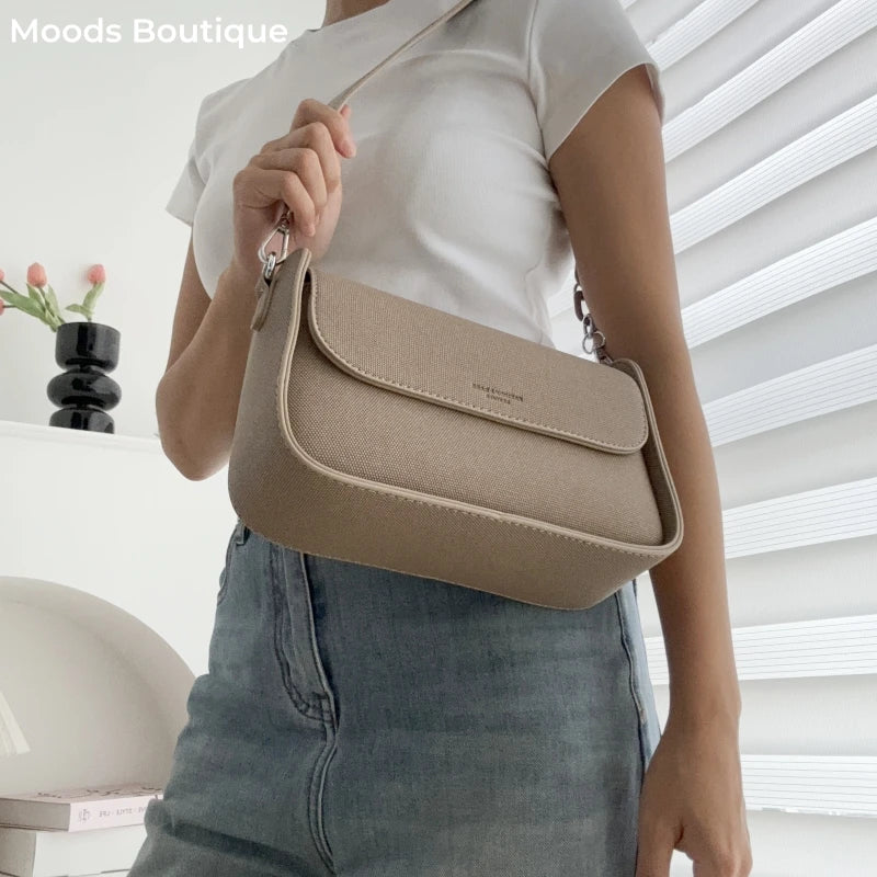 Dual Straps Flap Shoulder Messenger Bag