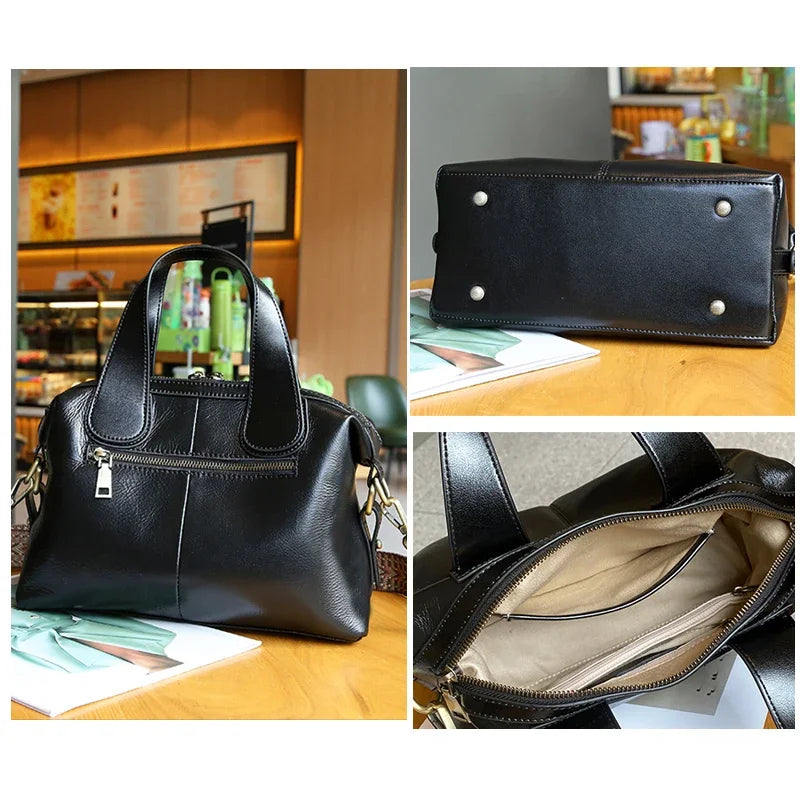 Retro Cowhide Genuine Leather Bag