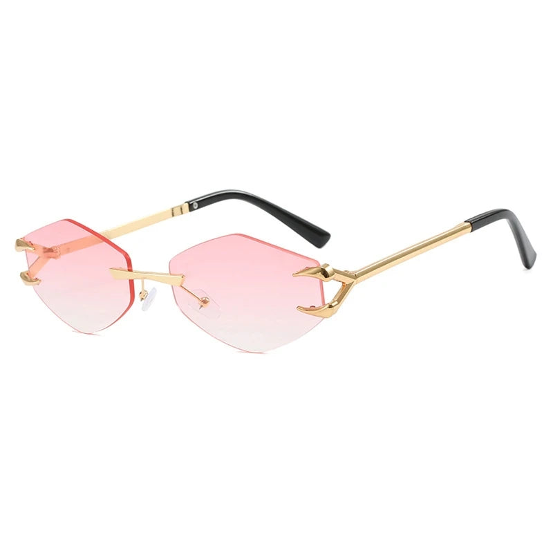 Stylish Rimless Polygon Sunglass