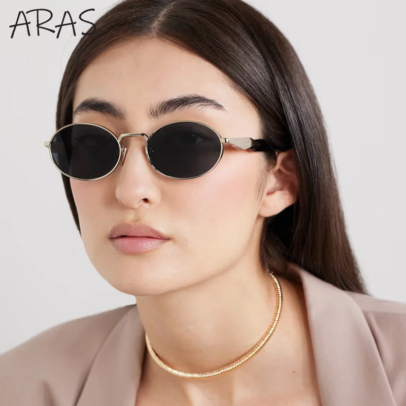 Small Oval Metal Sunglass