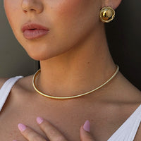 Thumbnail for Stainless Steel Metal Texture Cuff Necklace